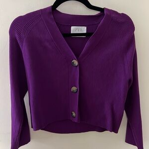 Zara purple cardigan